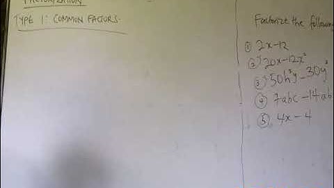 JHS MATHS || ALGEBRAIC EXPRESSION || FACTORIZATION || TYPE 1:COMMON FACTORS || LESSON 2 OF 6.