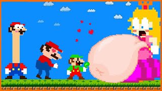 Super Mario Bros. But Everything Mario Touches Turns To Triangle | Game Animation #AG