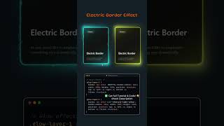 Create an Electric Glow Border Effect animation   HTML &amp; CSS for modern UI components.