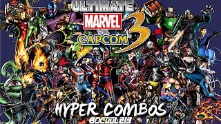 ULTIMATE MARVEL VS. CAPCOM 3 FOR PLAYSTATION 4 - ALL HYPER COMBOS - PS4 GAMEPLAY - 1080P 60FPS