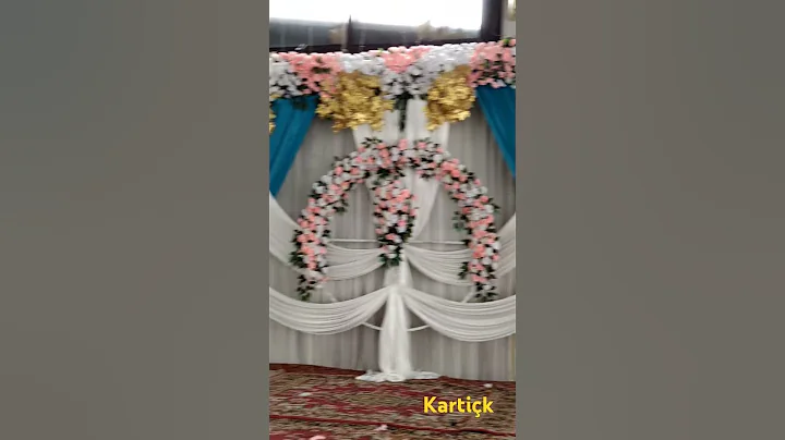 reception stage decoration #reels #viral #shortvideo #wedding #reception #shorts #decoration #stage
