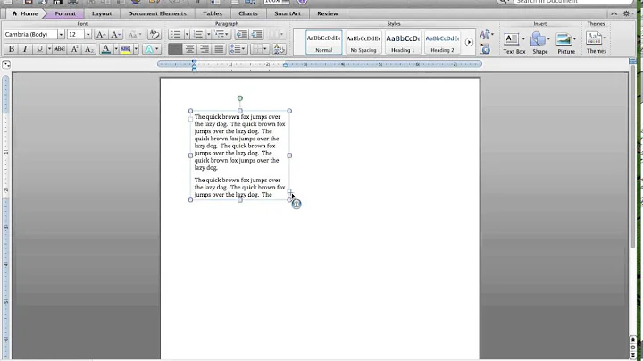 Linking Text Boxes in MS Word 2011 Mac