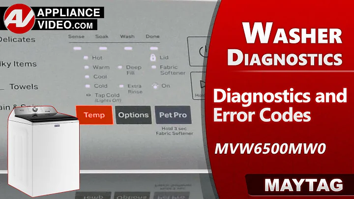 Maytag Washer  Diagnostic Mode, Error Fault Codes, Troubleshooting by Factory Technician