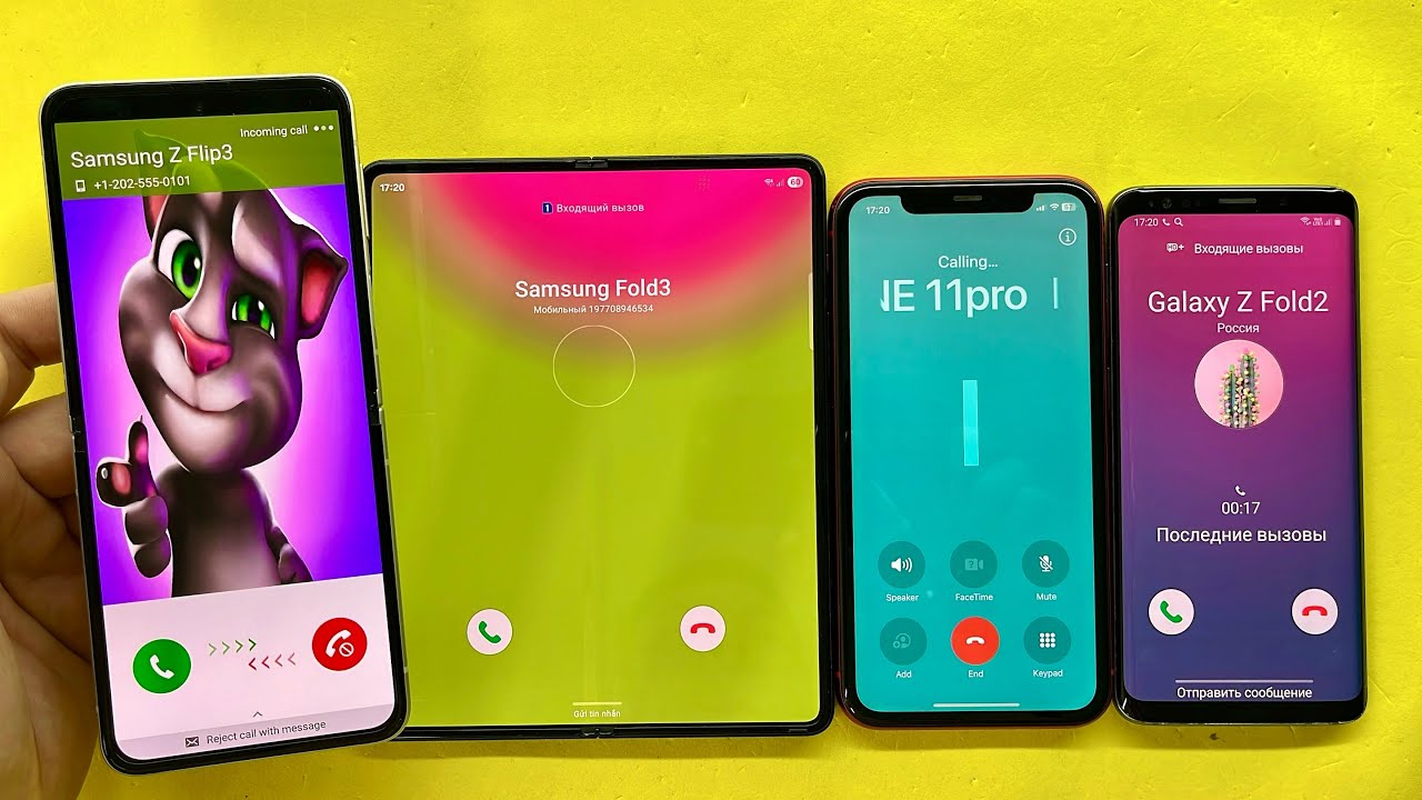 Fake Call VS Incoming Call with WhatSmock Samsung S9, Z Fold3, Z Flip2, iPhone 11