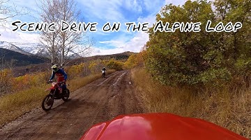 Scenic drive during Fall in Utah - Alpine Loop around Timpanogos Mountain