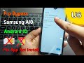 Frp Bypass Samsung A10 🔓 SM-A105F Android 10 U6 🛡️ | Fix App Not Install 📲