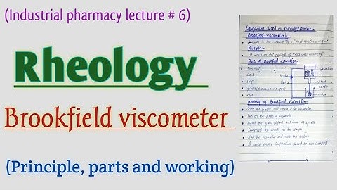 Rheology l Brookfield viscometer l Urdu lecture l learn with aroosa waheed