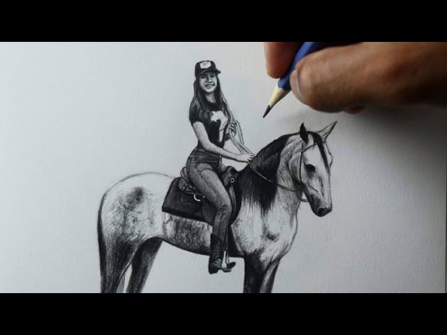 Como desenhar um cavalo árabe  Tutorial de desenho passo a passo