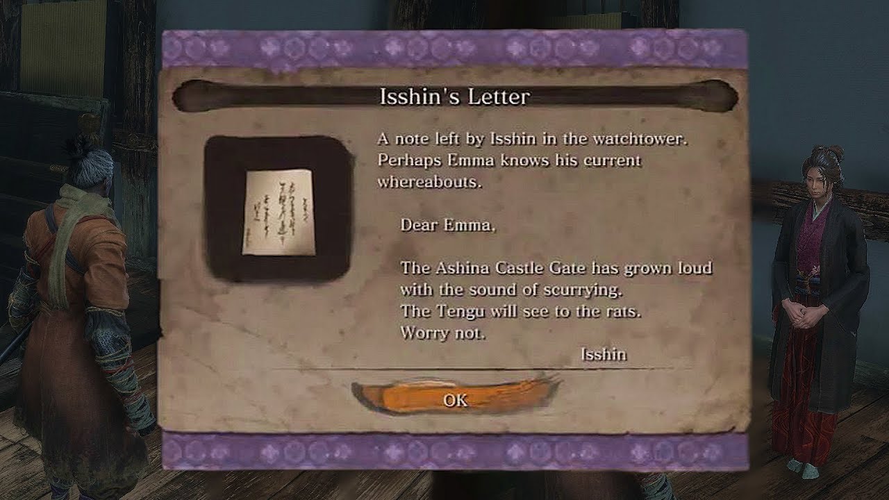 Sekiro Giving Emma Isshin s Letter YouTube