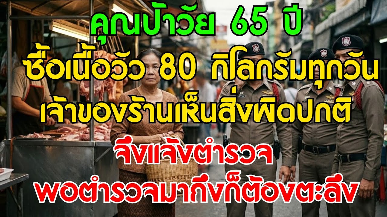 คุณป้าวัย 65 ปี ซื้อเนื้อวัววันละ 80 กิโล – เจ้าของร้านแจ้งตำรวจ พังประตูเข้าไปพบความจริงสุดช็อก!