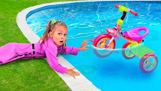 Kids Play At The Swimming Pool - Show For Kids