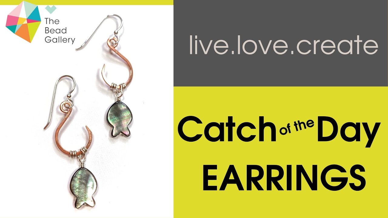 Make A Fish on a Hook Earrings at The Bead Gallery, Honolulu! 