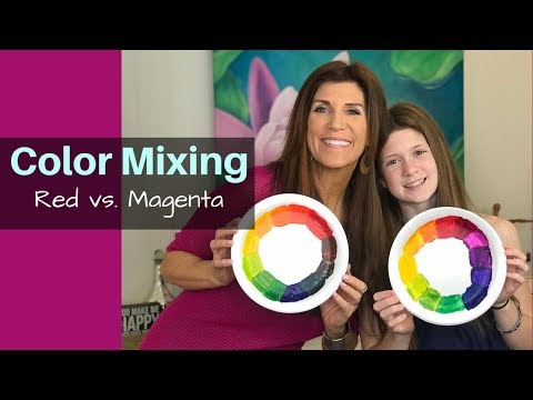HOW TO MIX COLORS with the 3 primaries Magenta not Red!