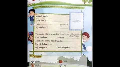 Class 2 EVS Chapter 1 About Me