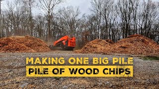 Making ONE big pile of wood chips.