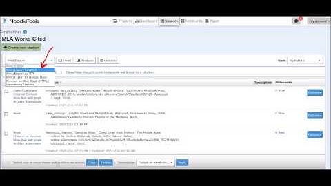 Export to Word from NoodleTools