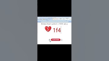 Broken heart 💔 symbol shortcut key #msword #broken #heart #shortcutkeys #viralshort