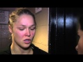 UFC 168: Ronda Rousey Backstage Interview