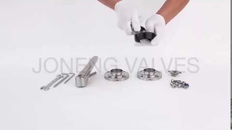 Assembly sequence of stainless steel SMS sanitary butterfly valve with gripper handle from Joneng