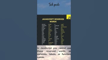 List of JavaScript Reserved Words | #js #trending #shorts #shortsfeed #javascript #reservedlist