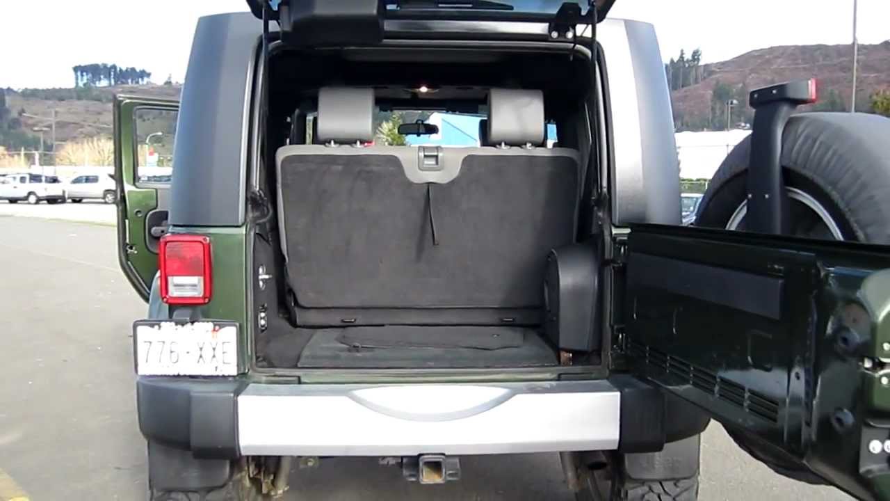 2008 Jeep Wrangler Sahara 4x4, green - Stock# H1875A - Interior, rear -  YouTube