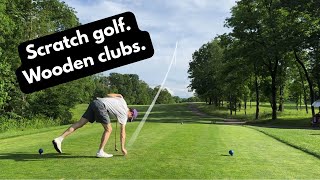 What Realistic Scratch Golf Looks Like With 100-yr-old Clubs (18 holes - every shot)