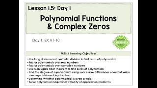 1.5-A Complex Zeros Video