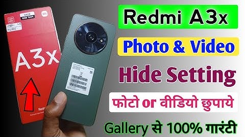 Redmi a3x me photo video hide kaise kare | How to hide & unhide photo and video in redmi a3x