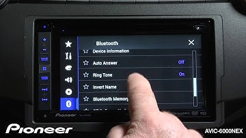 How To - AVIC-6000NEX - Adjust the Bluetooth Settings
