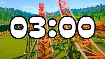 3 Minutes Countdown Rollercoaster Timer for Classroom Quiz | Cute Timers (Planet Coaster)