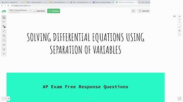 AP Calculus Exam Questions - Solving Differential Equations Using Separation of Variables