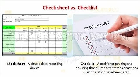 check sheet vs check list | LWMRM | Quality |