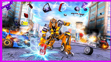 Lion Robot Car: Futuristic Robot Transformation Android gameplay