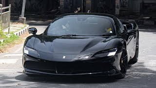 1000HP Black Ferrari SF90 Stradale in Chennai | Varun Manian | Exotic Cars in INDIA #ferrari #india