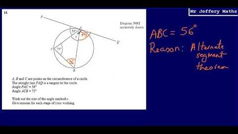 16. Circle theorems (GCSE Maths - Edexcel Practice Tests Set 3 - 2H)