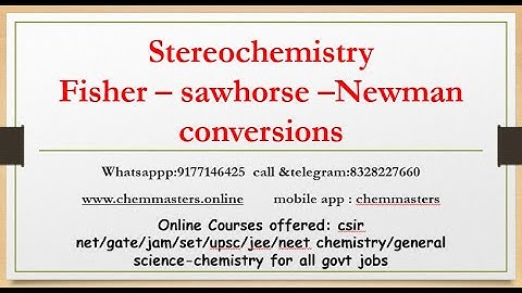 Conversions | sawhorse | newman | wedge projections | stereochemistry
