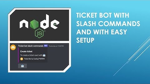 New Advance Ticket Bot Easy Setup With Slash Commands - A Step-By-Step Guide