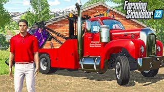 UM... WE HAVE TWO TOW TRUCKS | CAN WE MAKE MILLIONS? (FS22 CHALLENGE) FARMING SIMULATOR 22