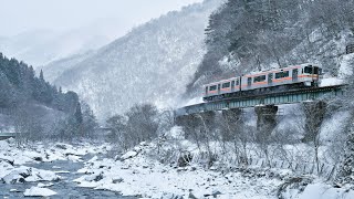 JR東海キハ25形1000番台(P101編成)　ワンマン普通高山行き　高山本線飛騨小坂～渚