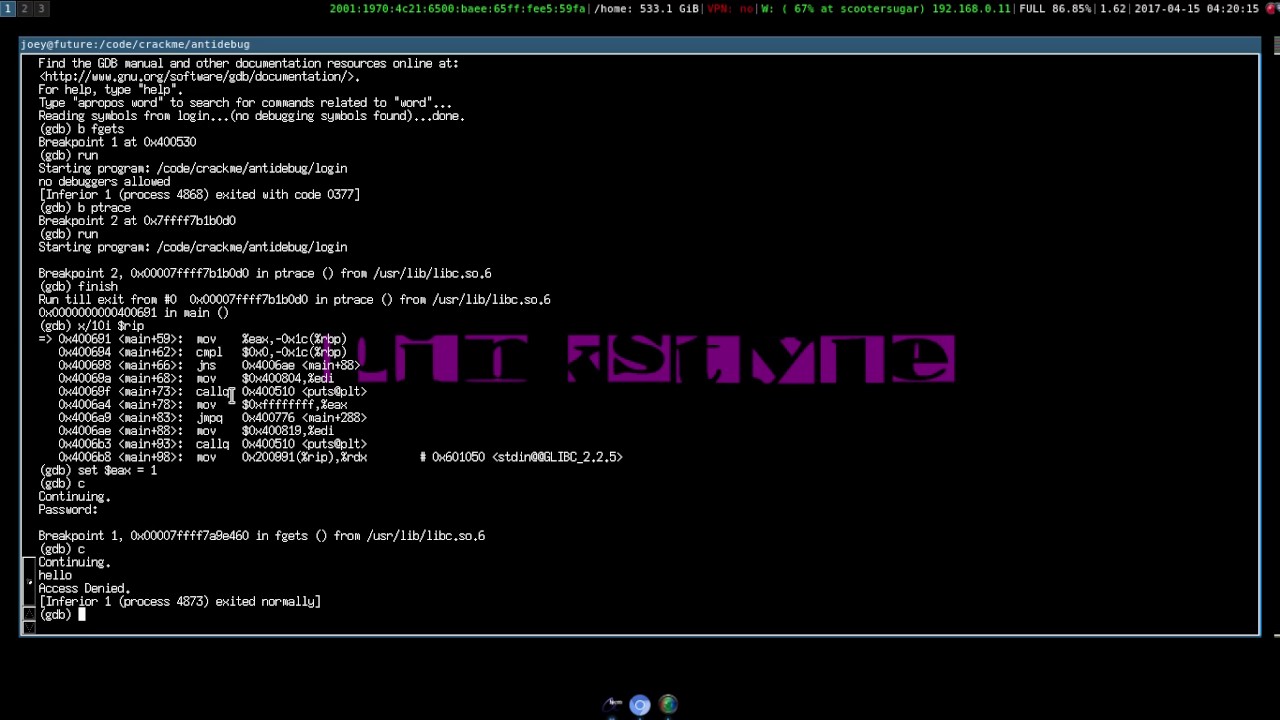 Cracking on Linux 6