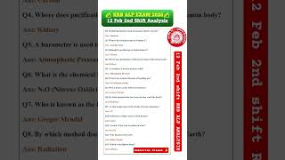 RRB ALP 13 FEBRUARY 2ND SHIFT EXAM ANALYSIS 2026 | 13 Feb 2nd Shift rrb alp review today #ALP_GK/GS