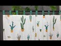 ✳️ 2 Projects of DIY Curtain just from Fabric and Interlocking Tape/Curtain Fabric Wall Sticker