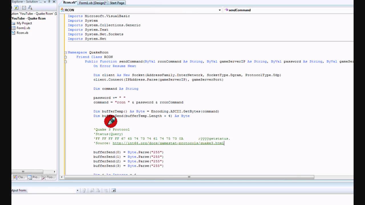 Visual Basic 2008 Tutorial - Quake/CoD Series Rcon Tool - YouTube