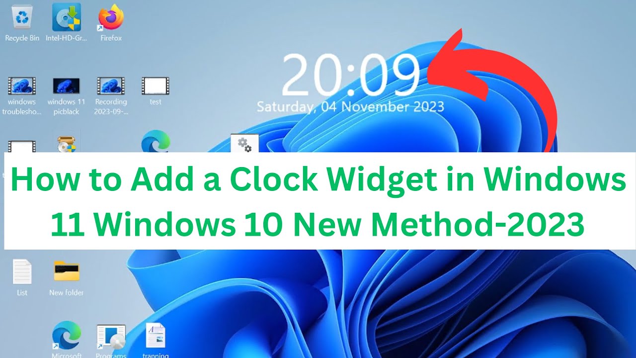How To Add A Clock Widget In Windows 11 Windows 10 YouTube