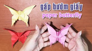 Hướng dẫn gấp con bướm bằng giấy || Paper Butterfly Origami