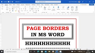 PAGE BORDERS  IN MS WORD