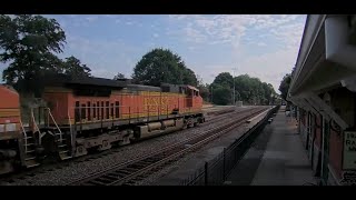 BNSF D9-44CW's 4005, 5266 & ES44C4 6856 lead NS 264 Spartanburg SC Railcam Slideshow 8/4/21!!!