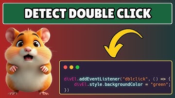 How to Detect Double Click in Javascript