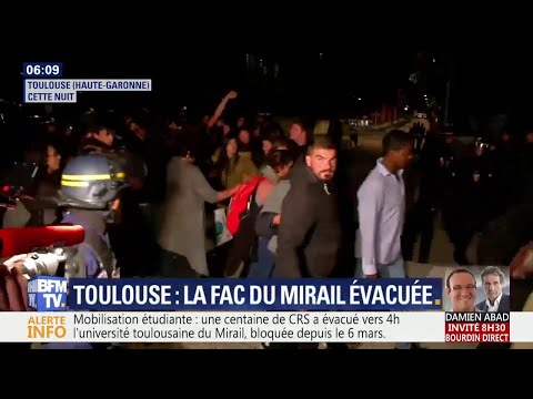 Bloquée depuis deux mois, la fac du Mirail à Toulouse a été évacuée cette nuit