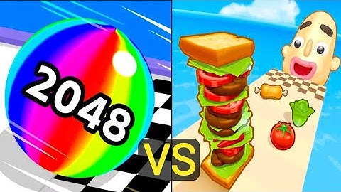 Ball Run 2048 | Sandwich Runner All Level GameplayAndroid,ioS - BIG NEW APK UPDATE